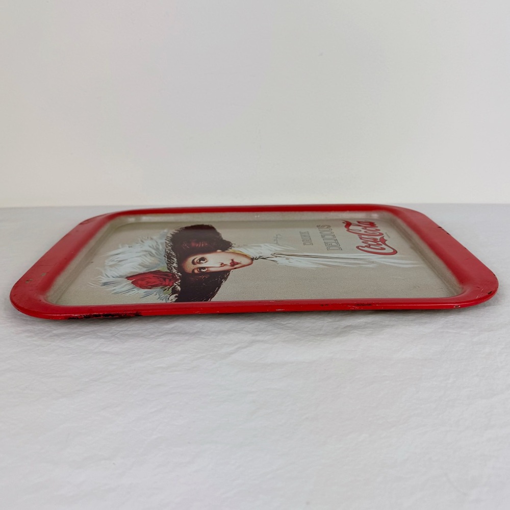 Coca Cola Vintage Gibson Girl Metal Tray - Picture 2 of 8